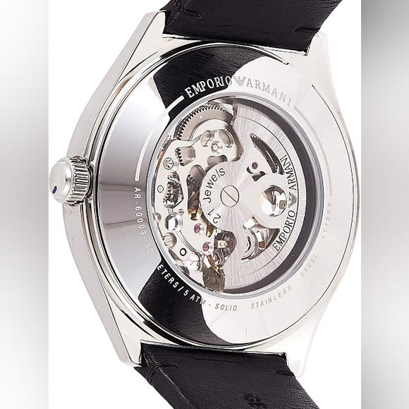 EMPORIO ARMANI Meccanico AR60003 Skeleton Dial Men's Automatic Watch Authentic - Picture 2 of 6